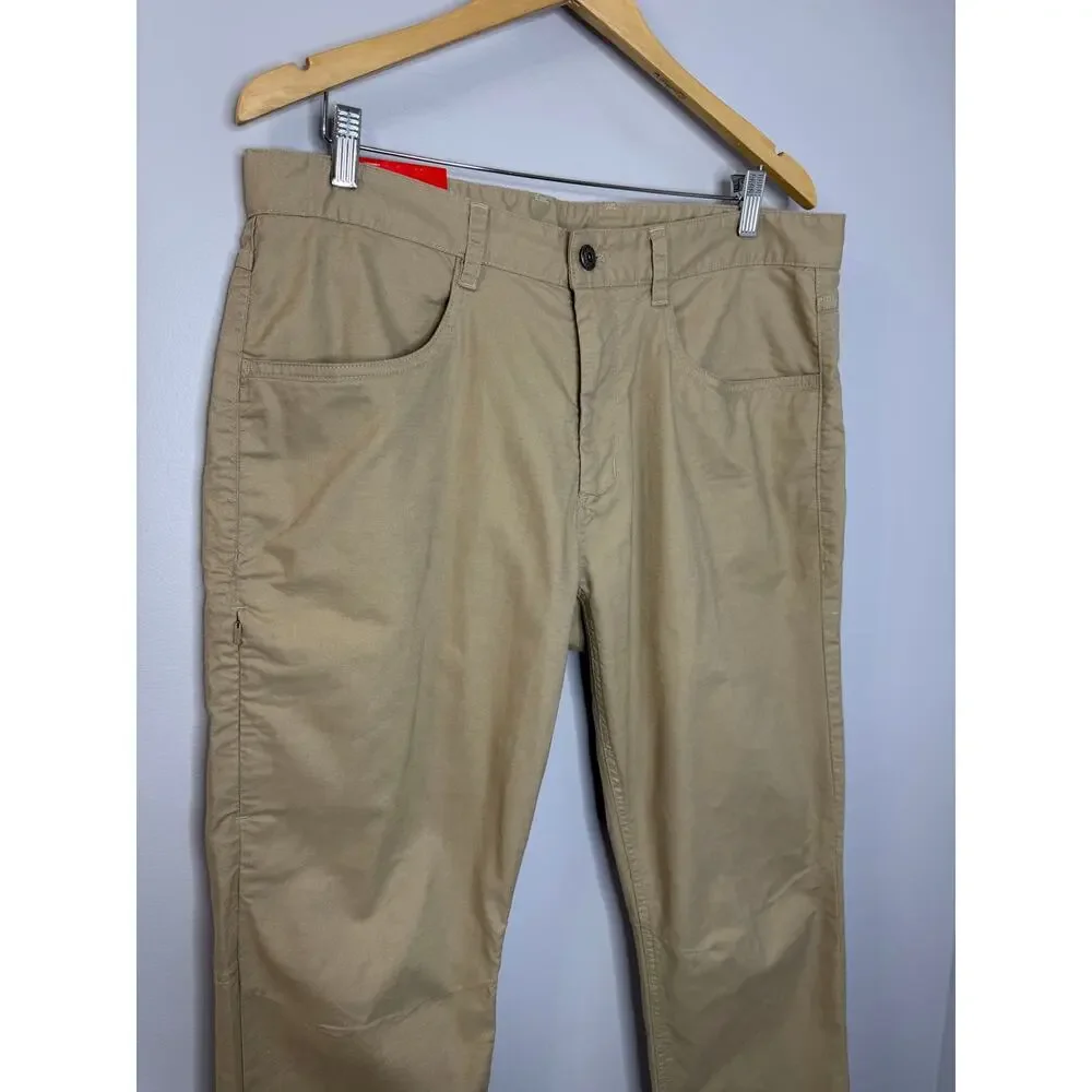 The North Face Motion Pants Men Standard Fit Stretch Khaki Beige Sz 36x32 New